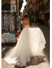 Ivory Lace Tulle Sweet Wedding Dress With Jacket Ivory Lace Tulle Sweet Wedding Dress With Jacket